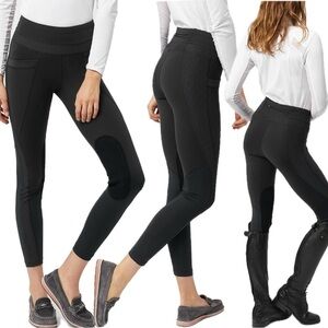 Irideon Women's Synergy Knee Patch equestrian Riding Tights gray Sz S